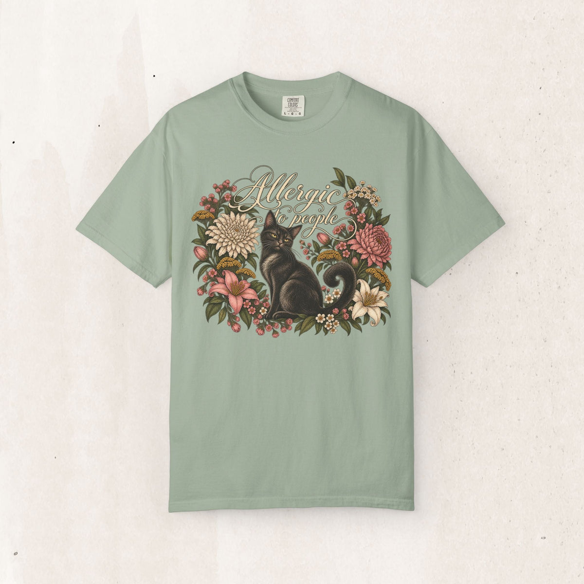 Allergic to Mornings Cat Tee – Bay