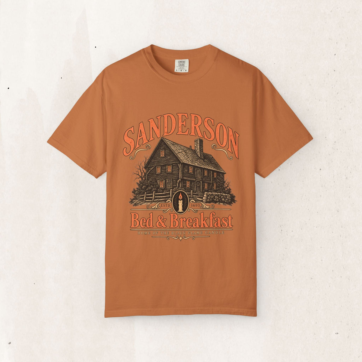Sanderson Bed & Breakfast Tee – Vintage Witchy Cottage – Yam