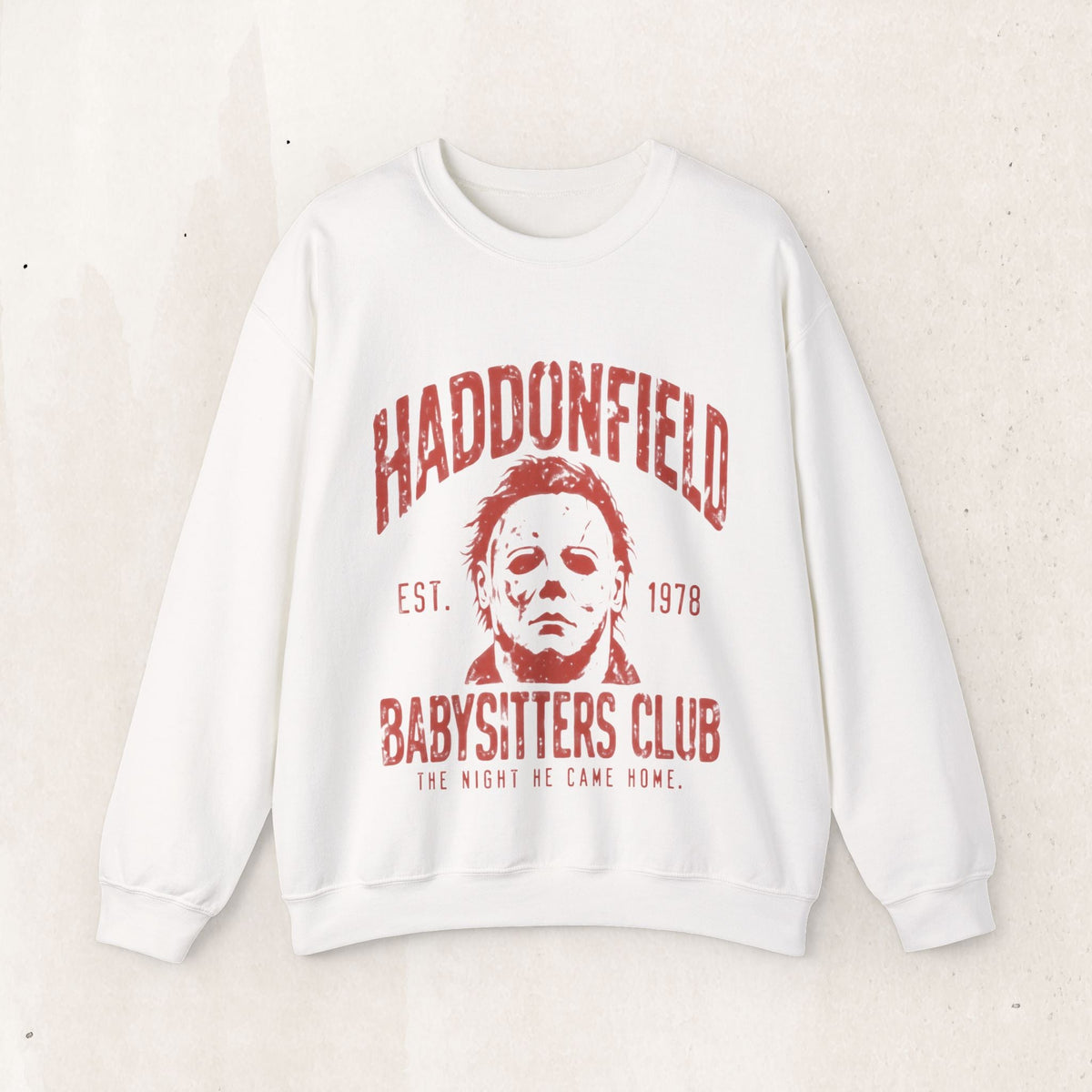 Haddonfield Babysitters Club Crewneck Sweatshirt – White